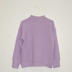 LOFT Knit Mockneck Lavender Sweater